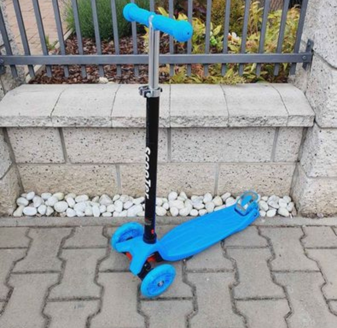 Dětská koloběžka tříkolová, Led svítící kolečka, - 3