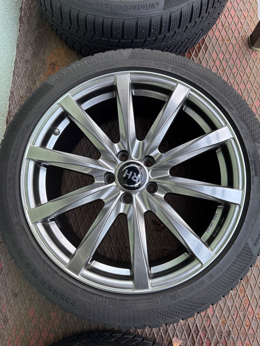 Zimní pneu Continental na discích 18” 235 45 r18 5x108 - 3