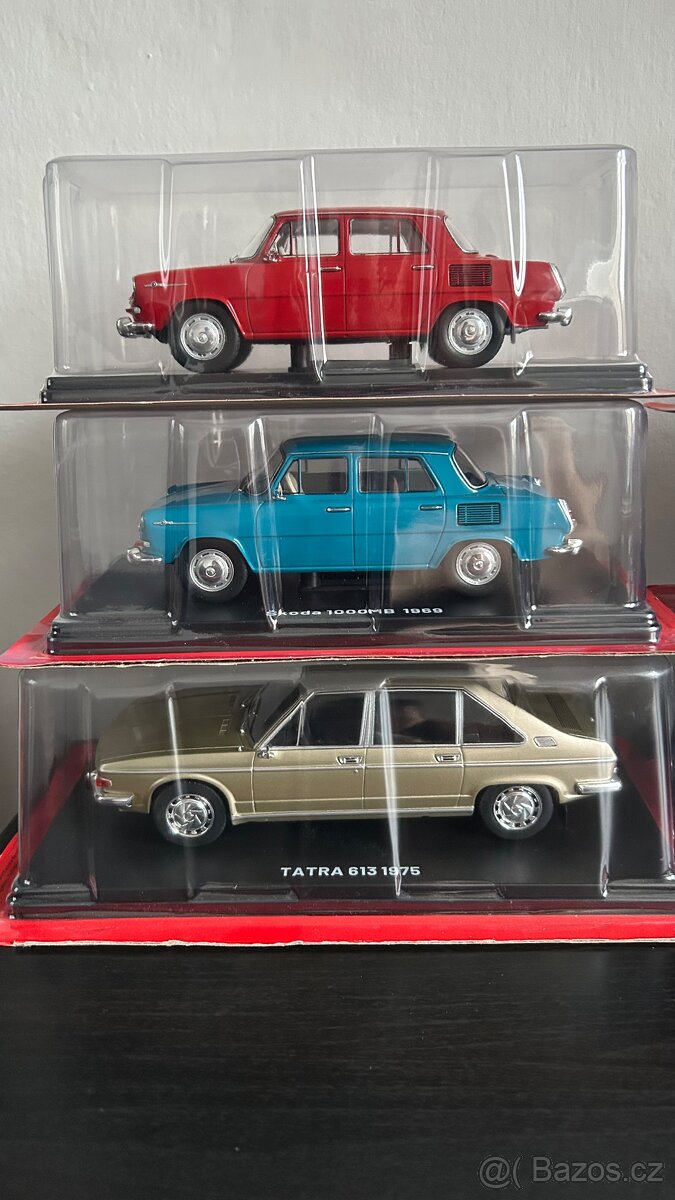 Modely osobné automobily Škoda, Tatra 1/24 - 3