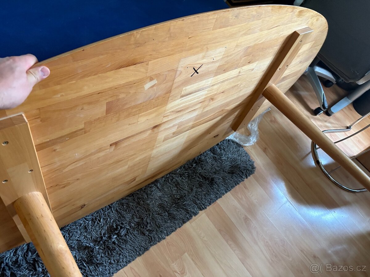 Jidelni stůl 180x80cm + 5 židli + lavice, drevo olše - 3