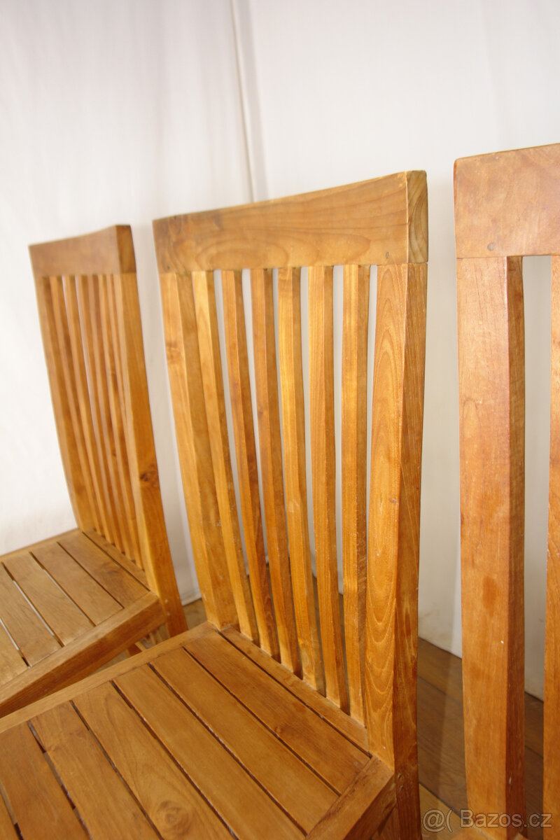 Židle masiv teak 4ks - 3