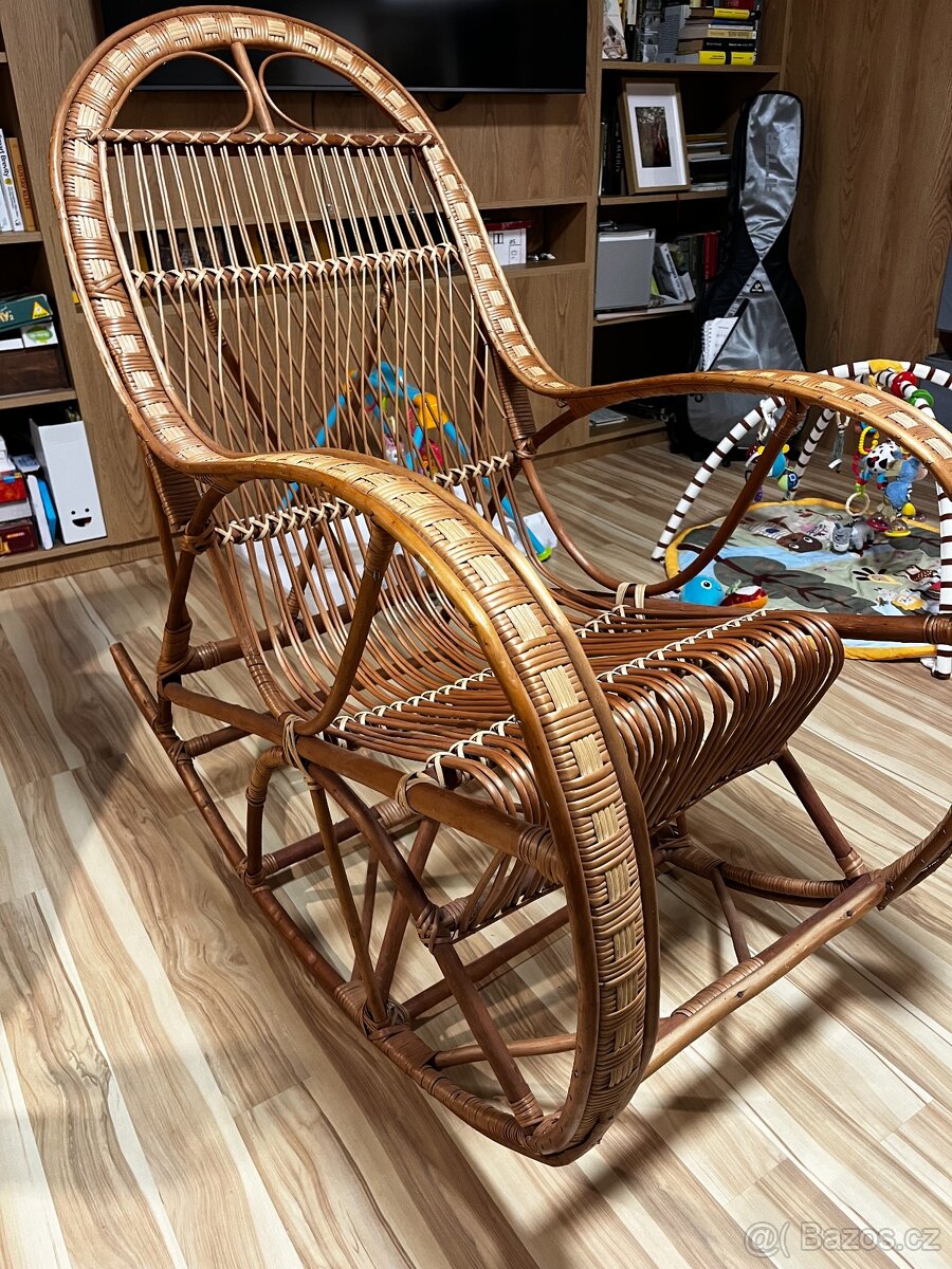 Ratanové houpací křeslo - 3