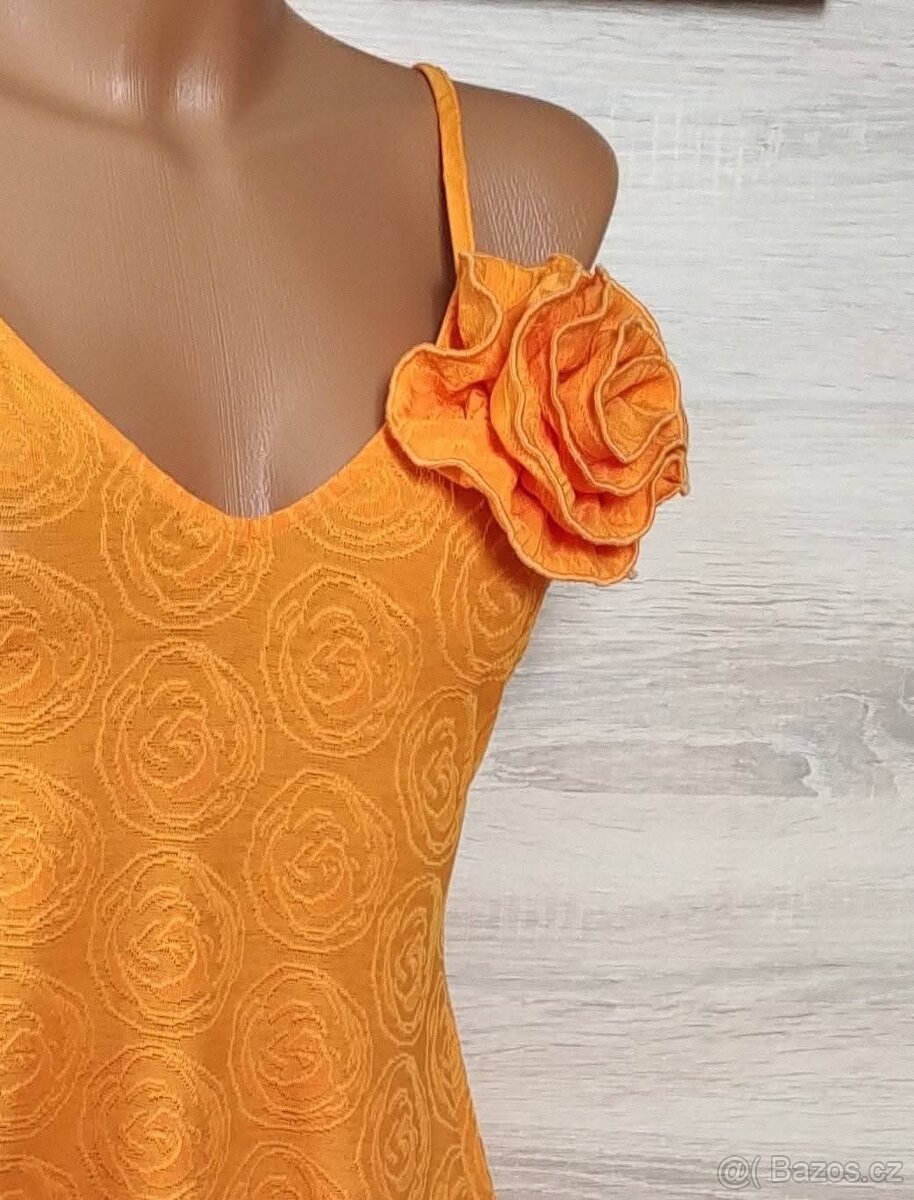 Oranžové šaty - S/M - Nové - 3