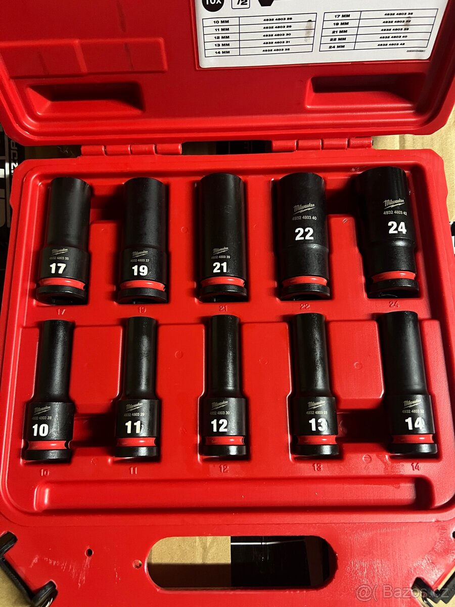 Milwaukee Průmyslové hlavice Shockwave 1/2" - 3