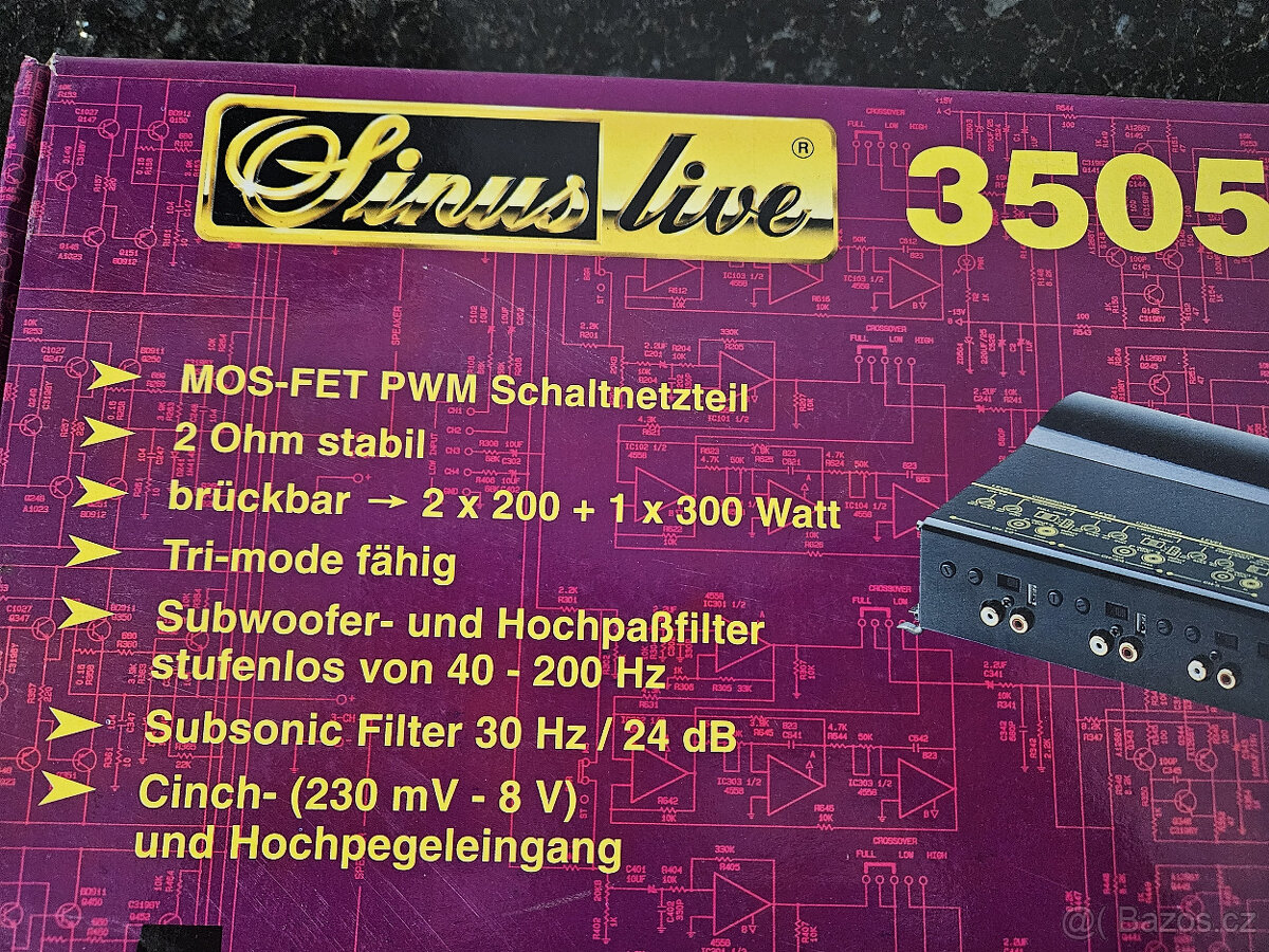 Prodám zesilovač Sinus Live - 3