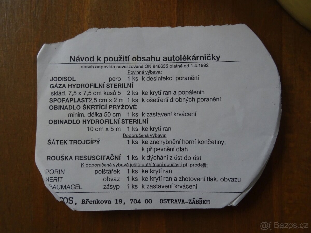 Retro krabička na autolékárničku - 90. léta - 3