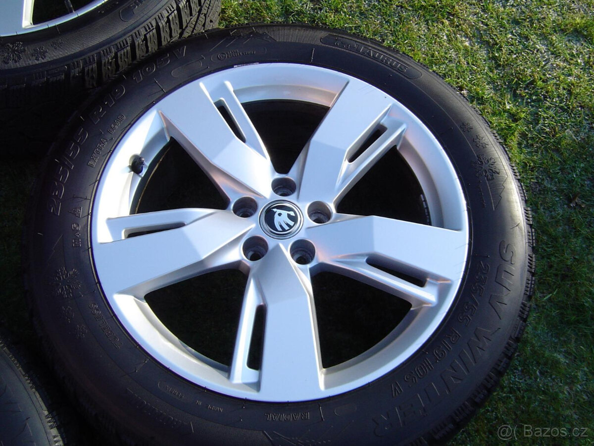 4XZIMNÍ ORIG,HLINÍKOVÁ KOLA ŠKODA KODIAQ,AUDI Q5,7 235/55/19 - 3