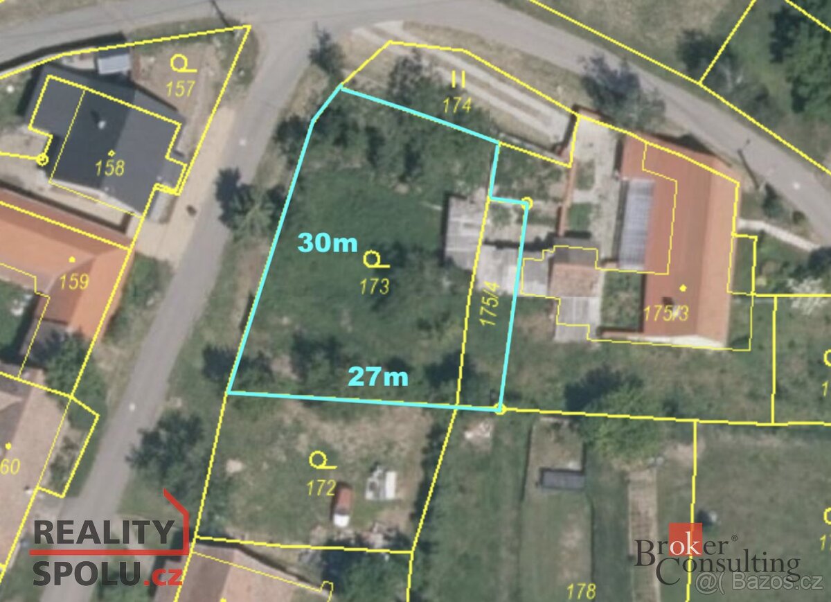 Prodej, pozemky/bydlení, 800 m2, 67178 Borotice, Znojmo [ID - 3