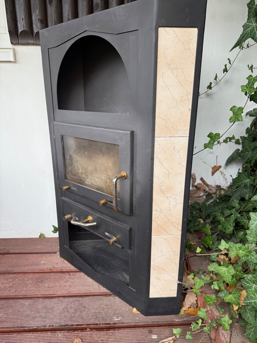 Rohová krbová kamna - 3