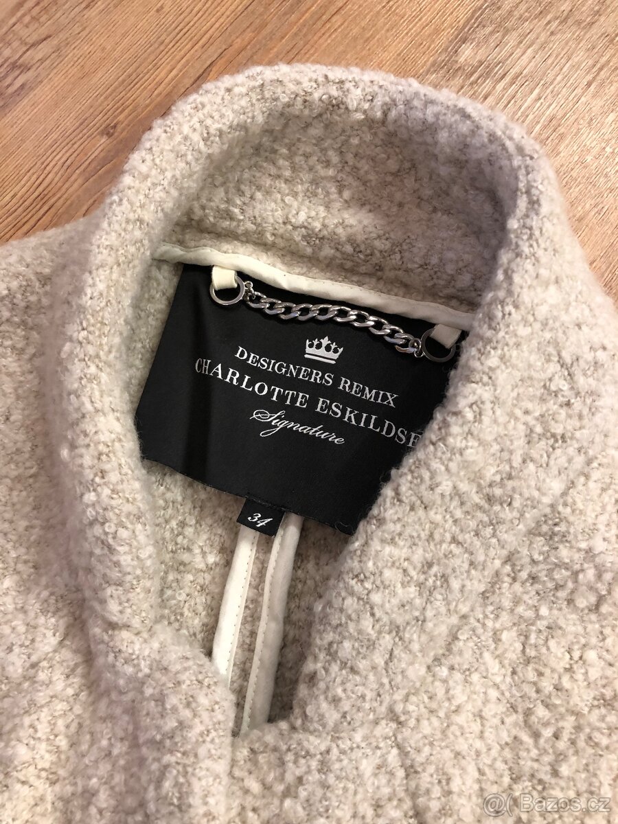 Vlněný dámský kabát teddy coat - 3