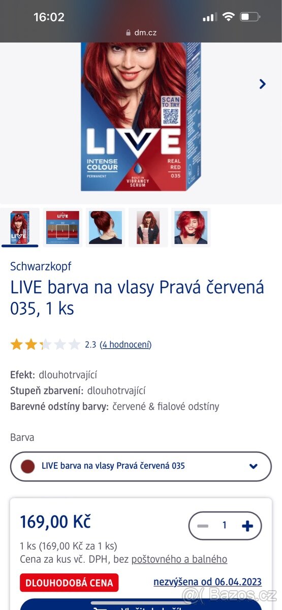 Nová červená barva na vlasy LIVE - 3