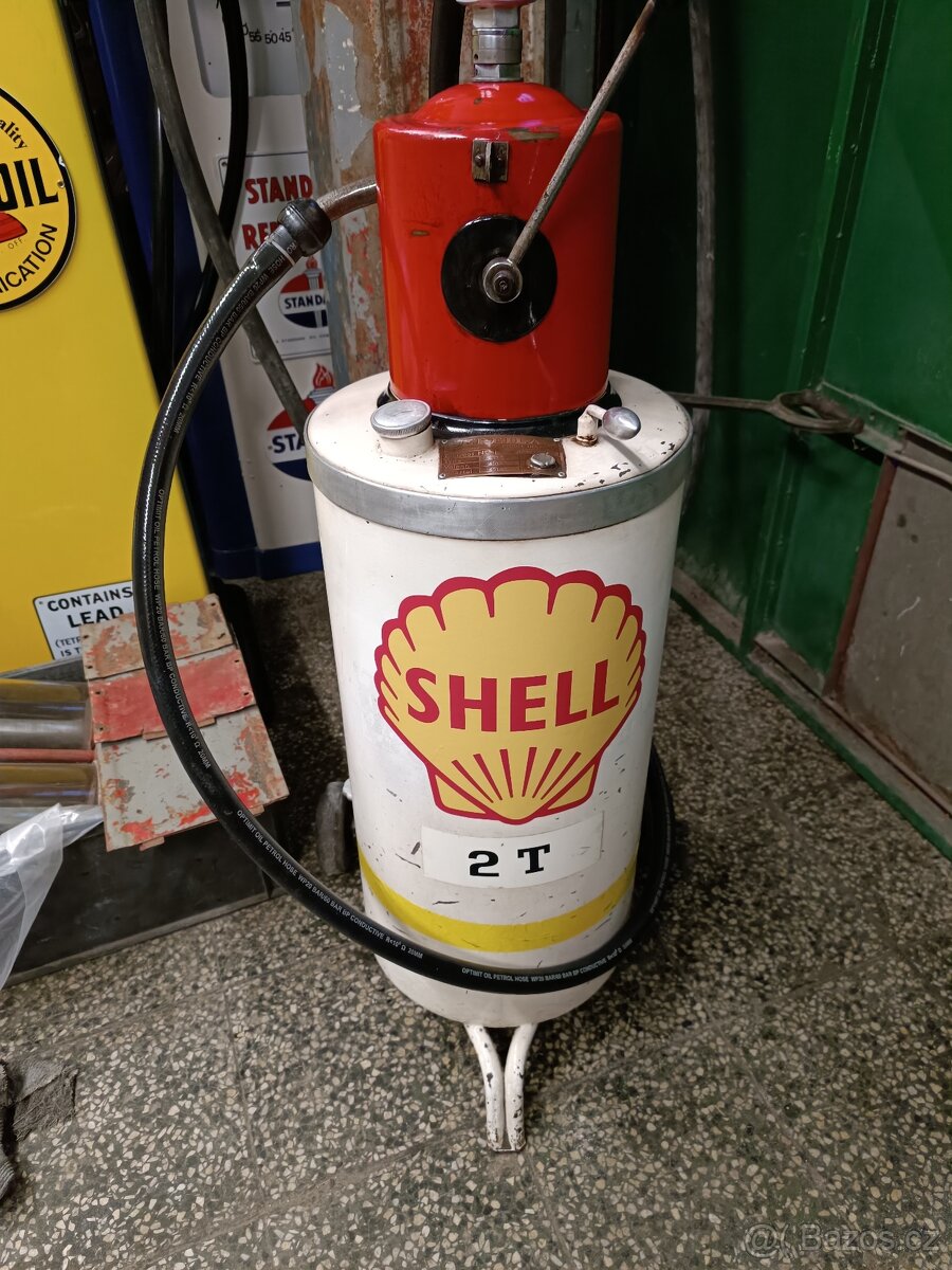 Benzínový stojan, čerpací vozík Shell 1960, dekorace - 3