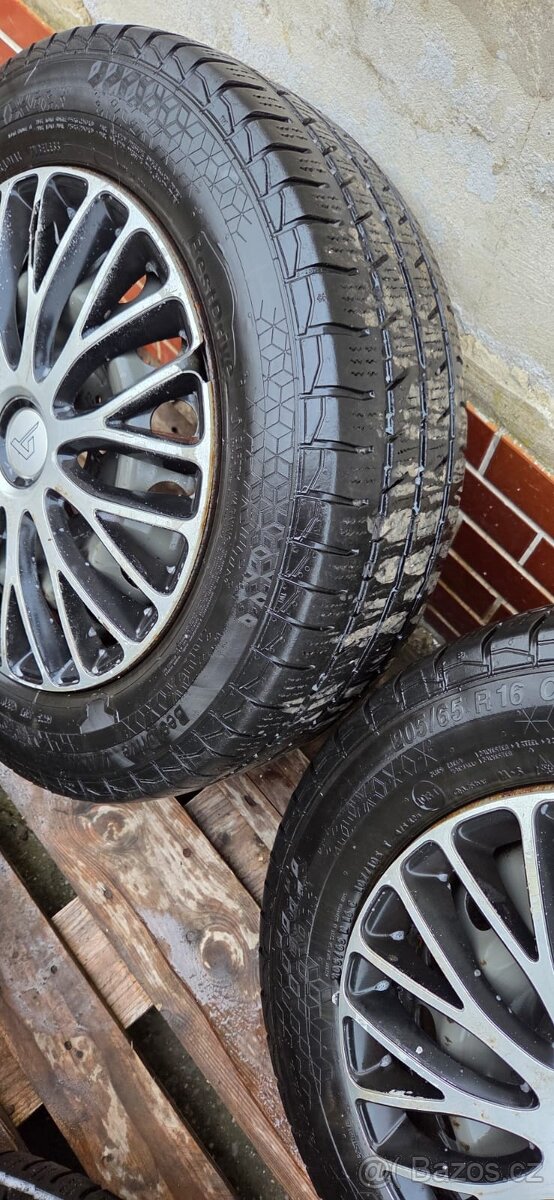 Plechové kola, r16 5x112, Vito, Viano zimní pneu 205/65C - 3