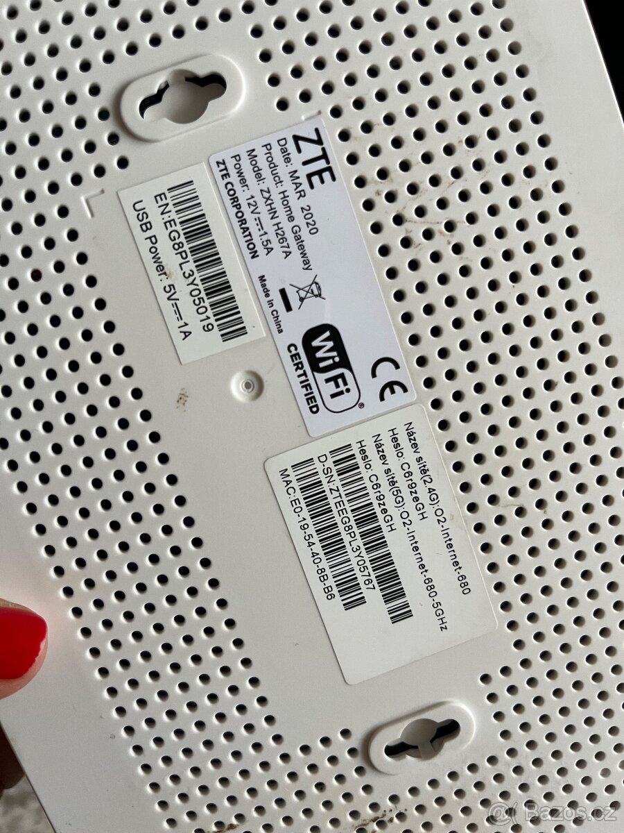 Modem VDSL wifi router O2 - 3