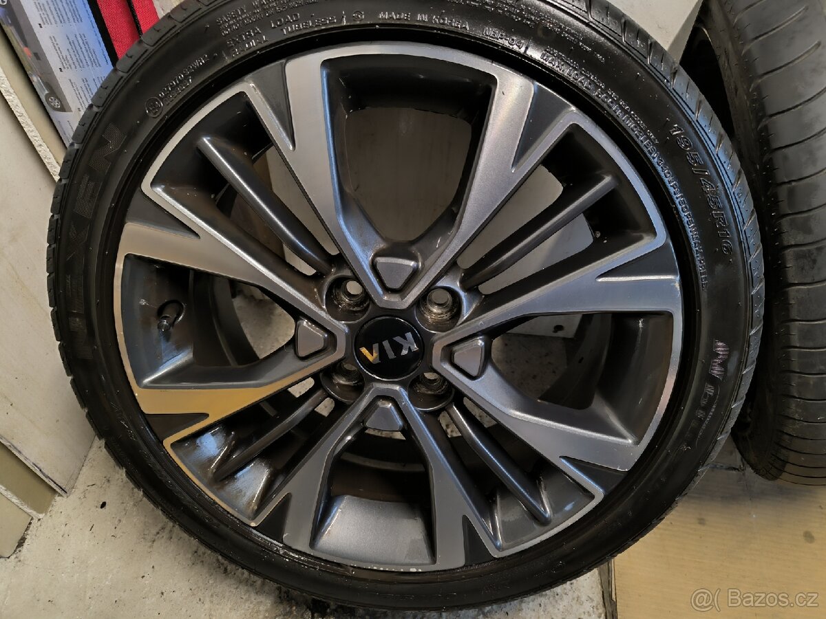 Alu kola Kia Picanto 4x100 r16 Originál, pneu 195/45/16 - 3