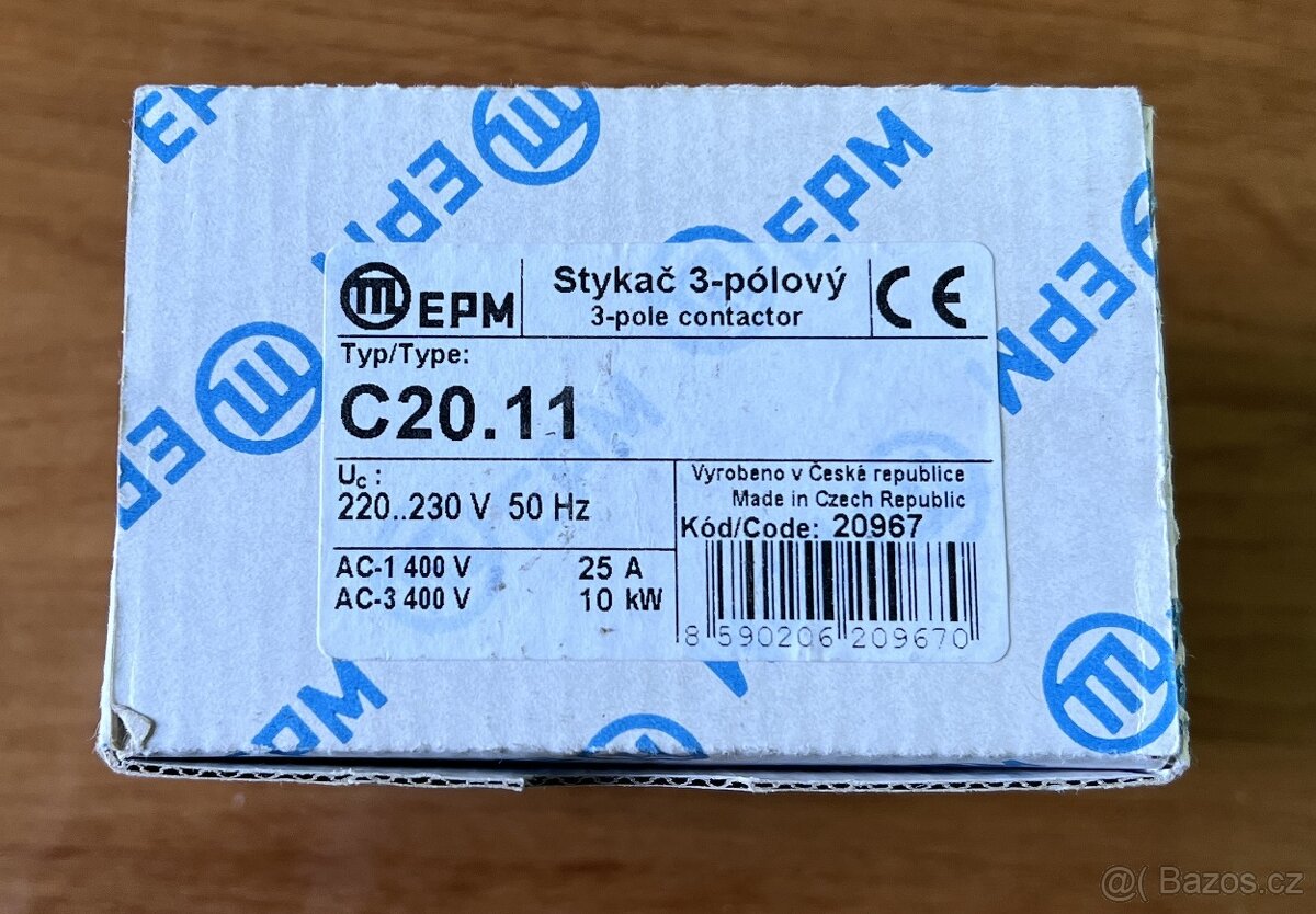 stykač 3-pólový typ C20.11 EPM - 3