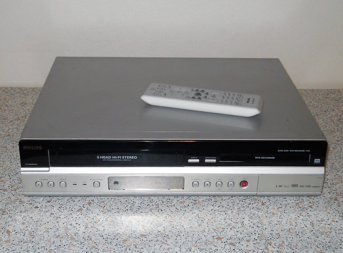 📼>📀VHS-DVD rekordér PHILIPS DVDR3430 - 3