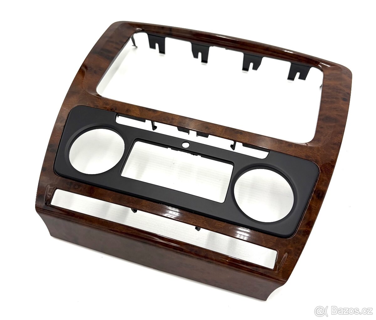 2din rámeček navigace Octavia 2 - imitace dřevo - 3
