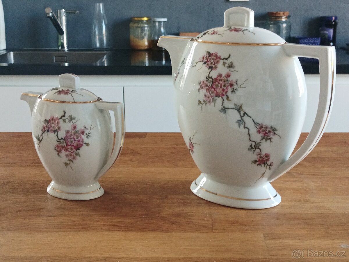 ART DECO PORCELÁNOVÉ KONVIČKY UNION PORCELAINIERE UNIQUE LIM - 3