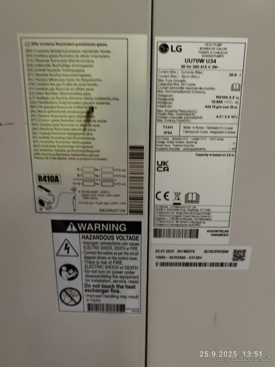 Kondenzační jednotka LG UU70W.U34 - 3