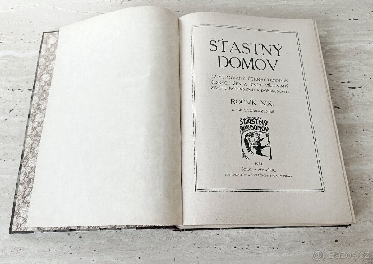 Časopisy Šťastný domov, dva svázané ročníky 1923 a 1924 - 3