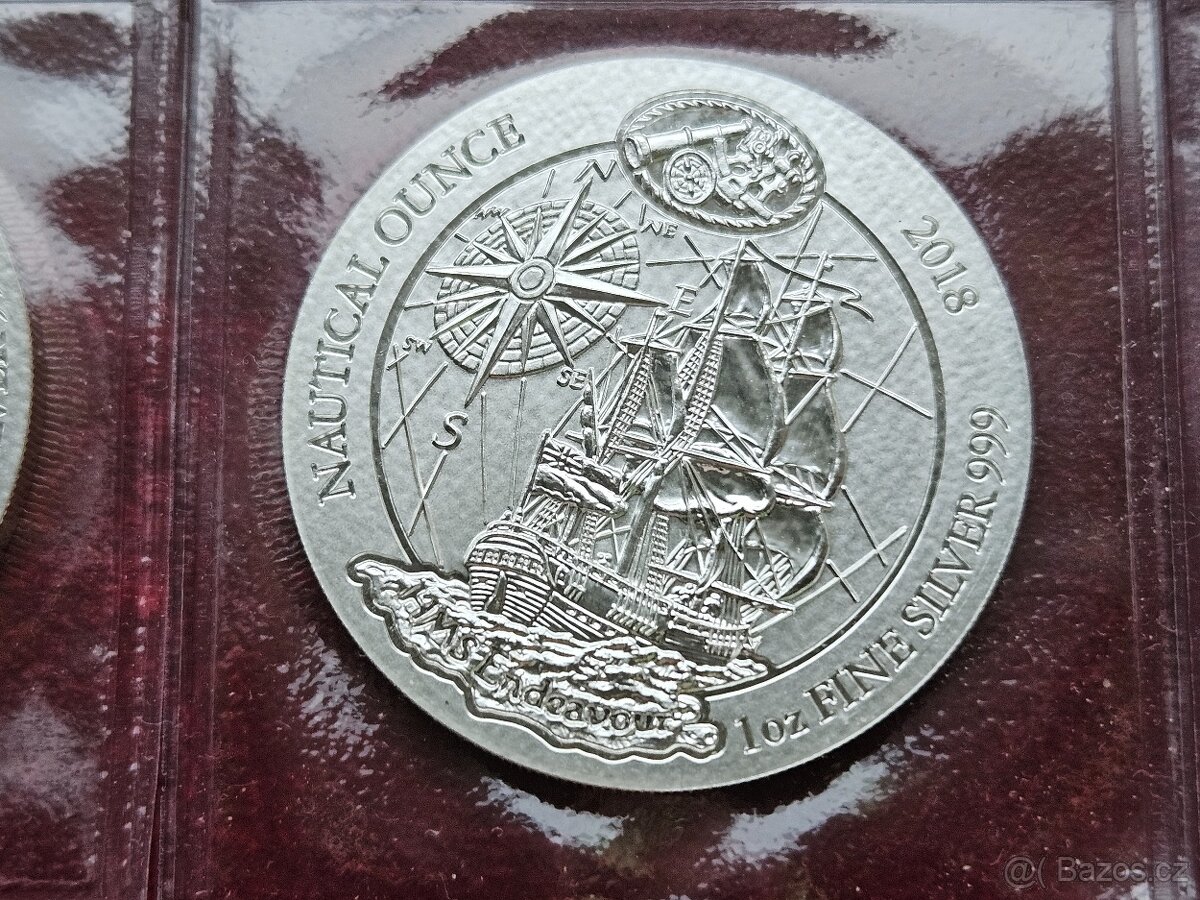 6x 1 oz stříbrná mince Nautical Ounce 2017 až 2022 - 3