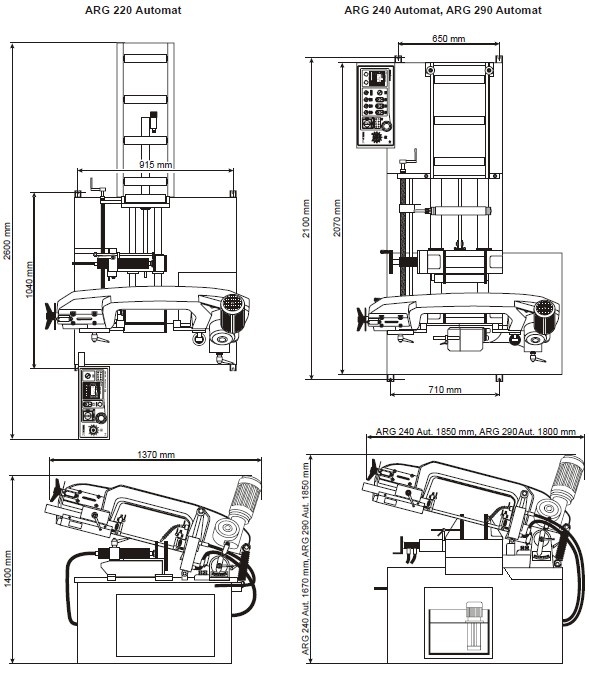 PILOUS ARG 290 CF-NC AUTOMATICKÁ PÁSOVÁ PILA NA KOV - 3