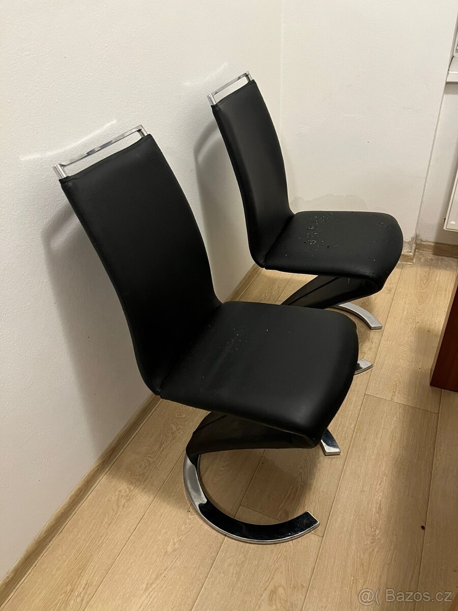 Kožené konferenční židle s kovovým rámem (+2 staré zdarma) - 3