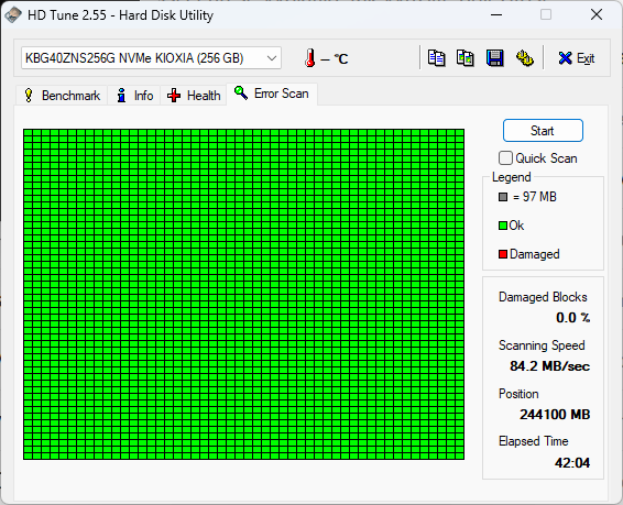 SSD disk KIOXIA_KGB40ZNS256Ga 256GB - 3