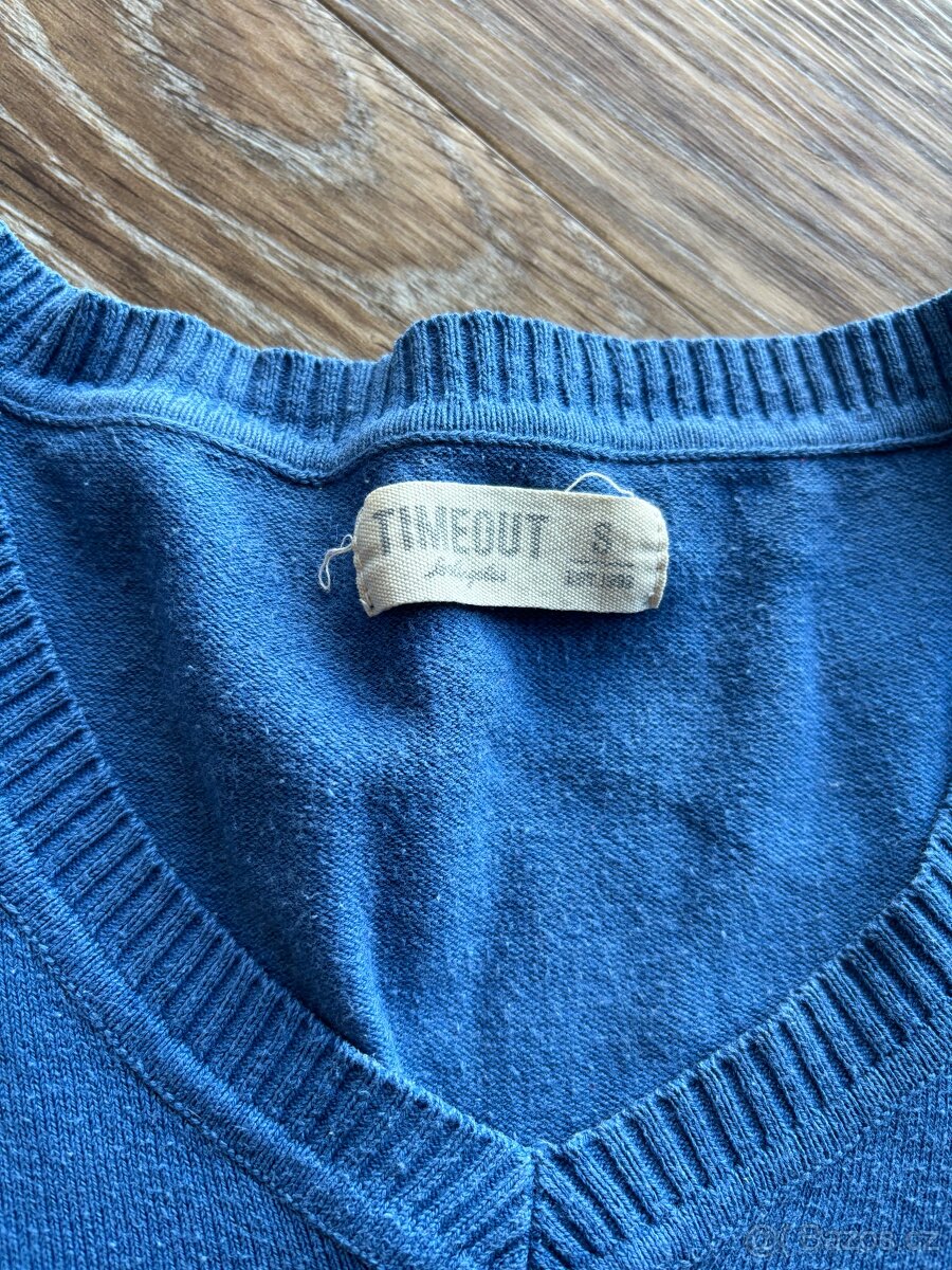 Dámský delší modrý svetr, vel. S, Time out - 3