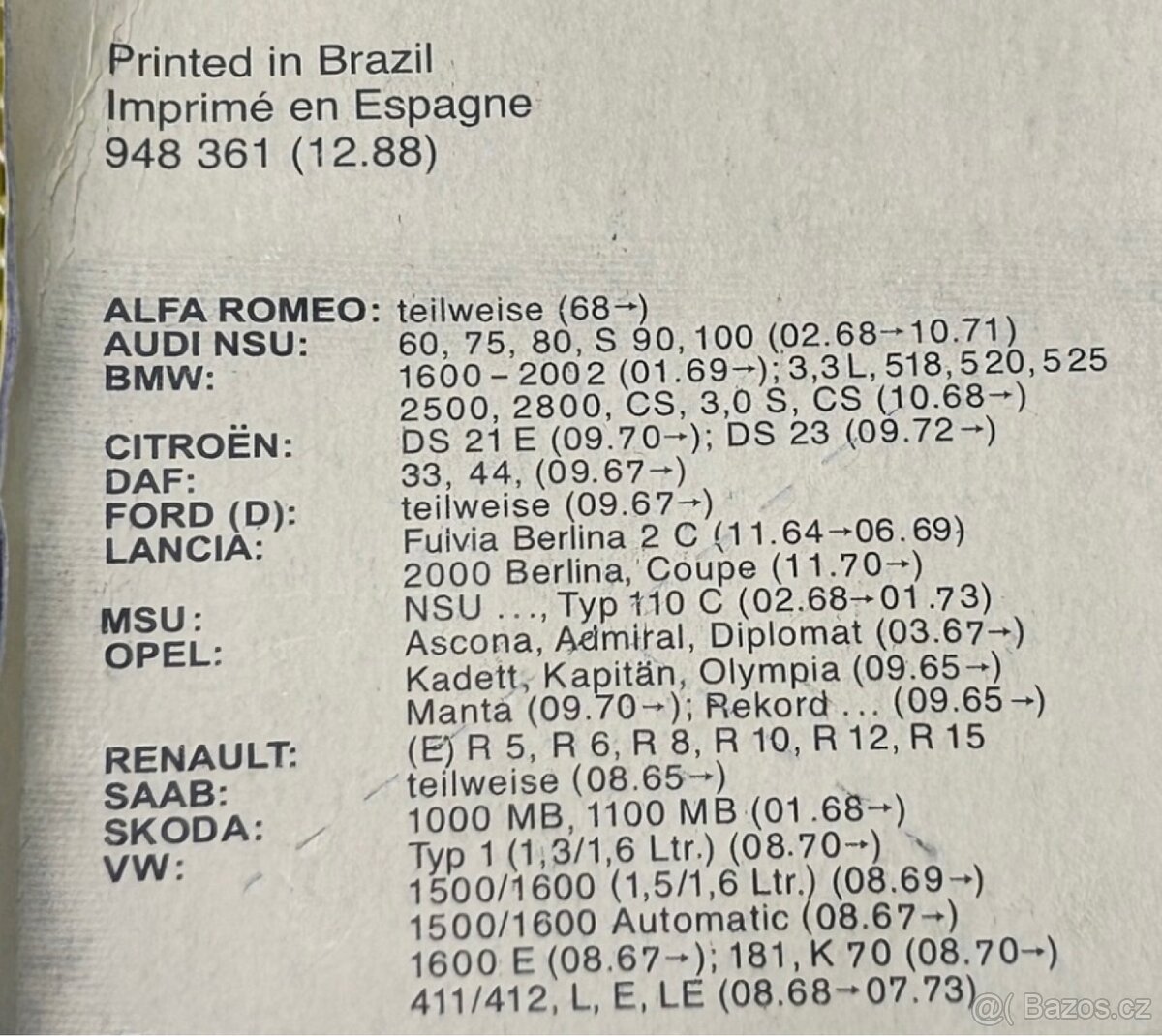 Kontakty rozdělovače Bosch 1237013057 - 3