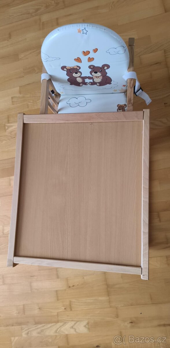Dětská dřevěná jídelní židlička - 3