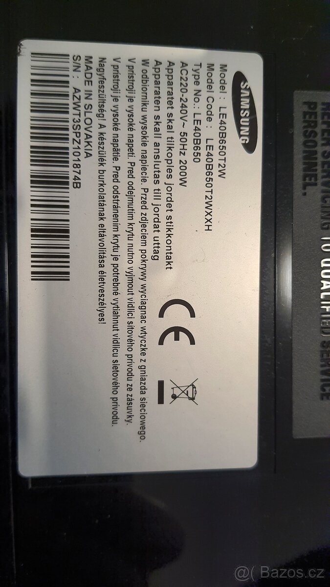 TV Samsung LE40B650T2W - 3