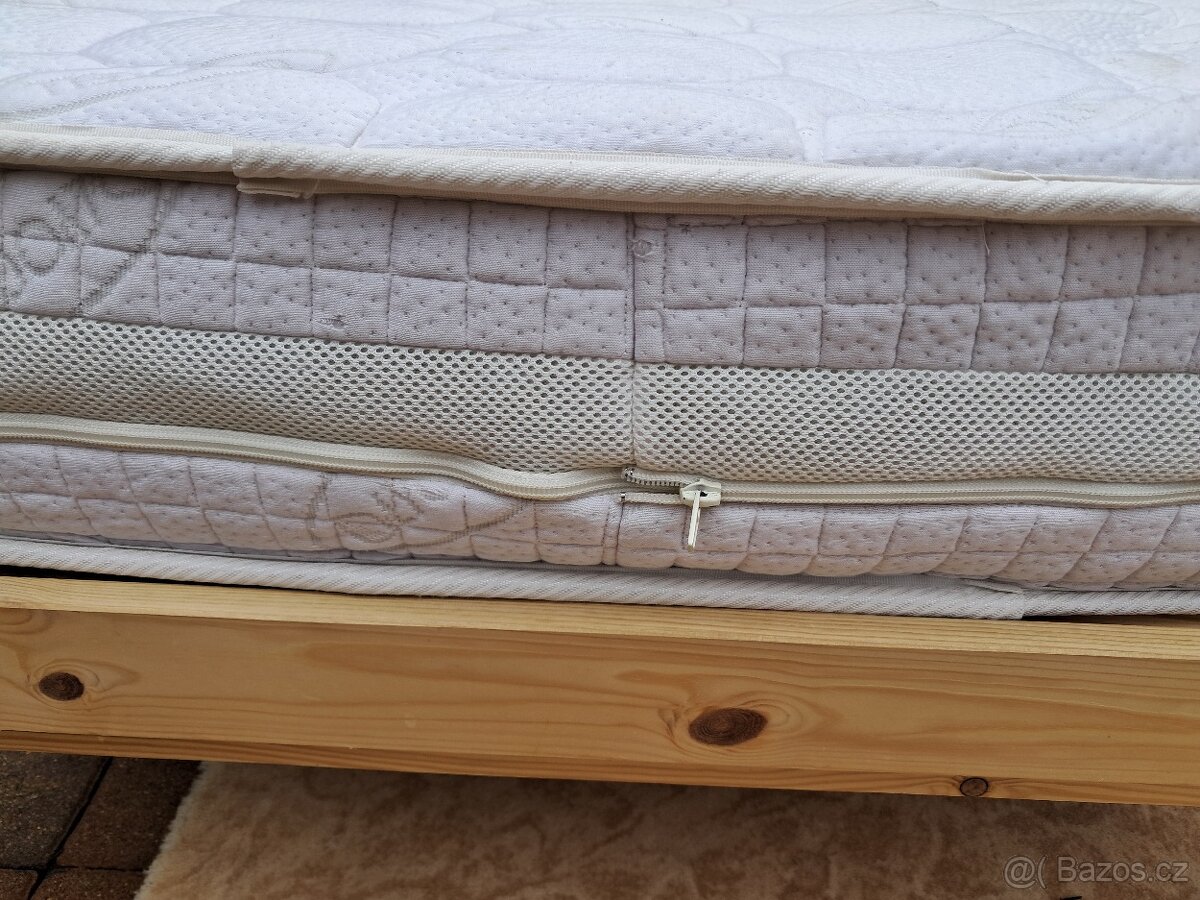 KOMPLET POSTEL S MATRACÍ A ROŠTEM 90/200 cm - 3