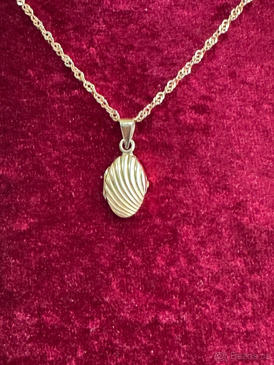 Zlatý řetízek s medailonkem 7,44g 585/1000 - 3
