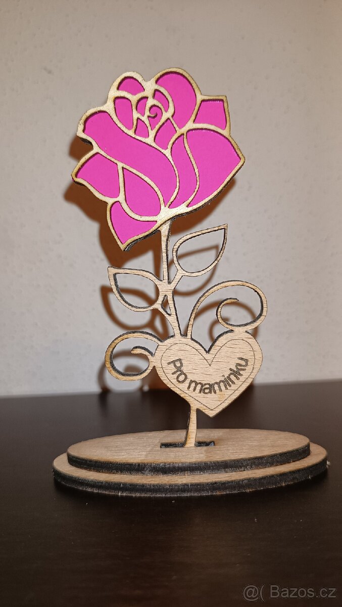 Dřevěná květina - 3