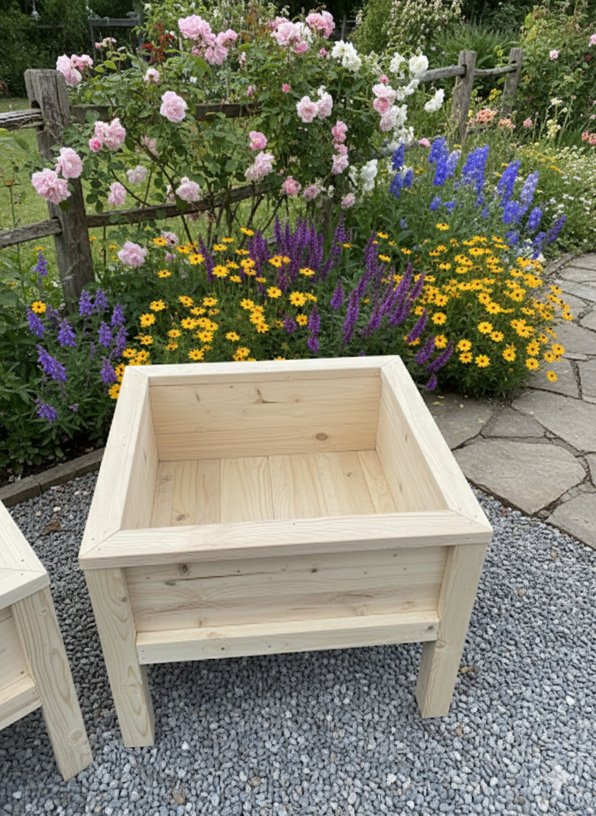 Dřevěný set truhlíků - 3