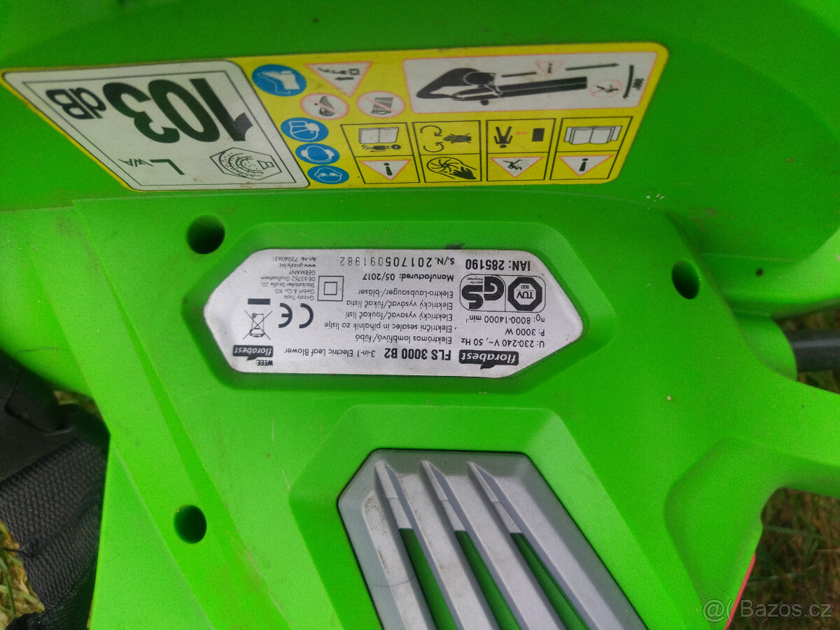 Fukar / vysavač na listí Florabest FLS 3000 B2 - 3