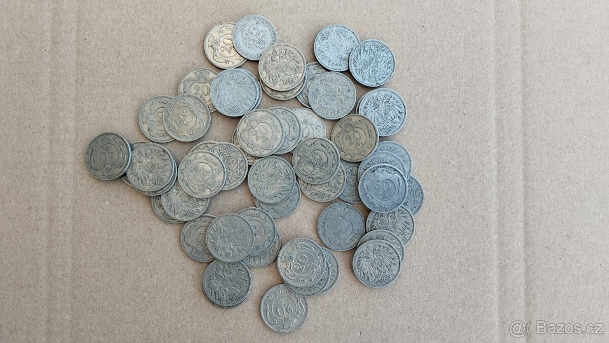 51 helleru 20 RU, rakousko uhersko mince + mince 20hal - 3