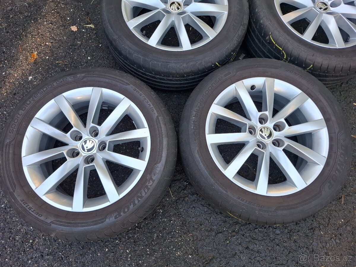 Alu kola 16" Škoda Alaris 5x100 s pneu 205/60R16 - 3