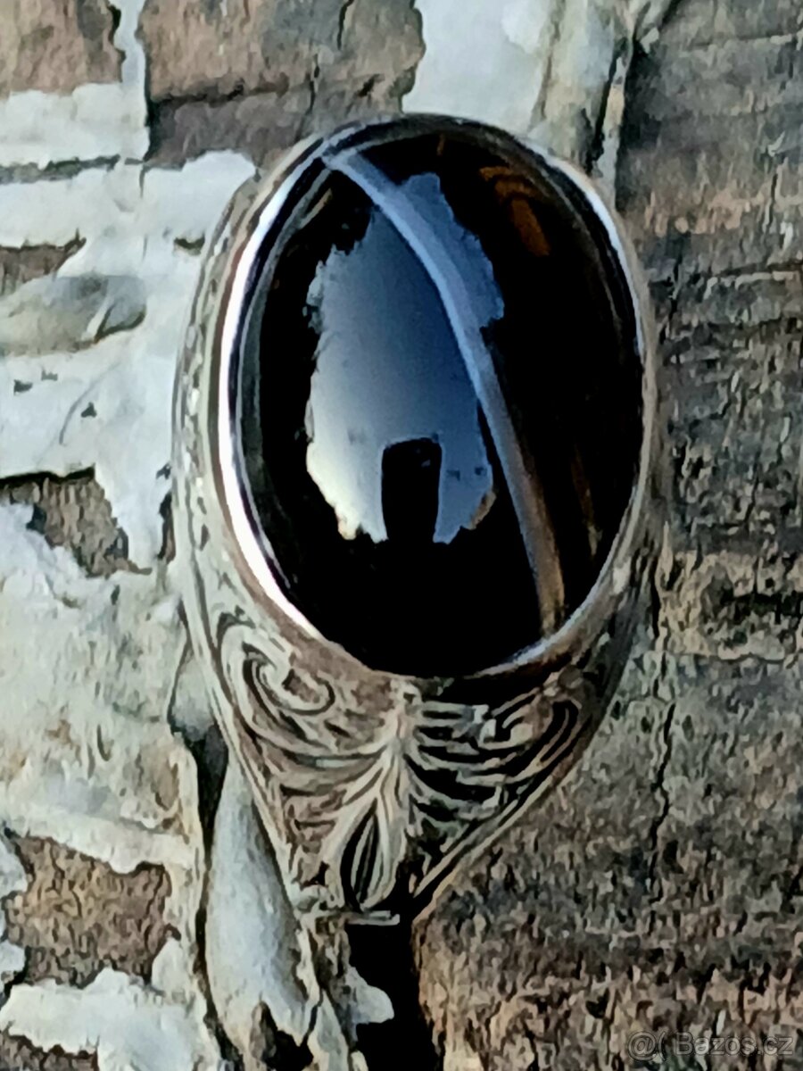 Stříbrný prsten starožitný - 3