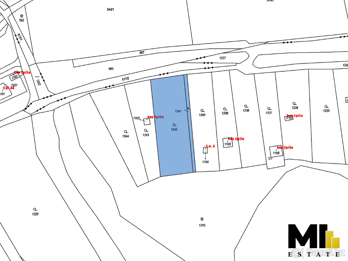 Prodej zahrady 1596 m2 v obci Pchery, okres Kladno - 3