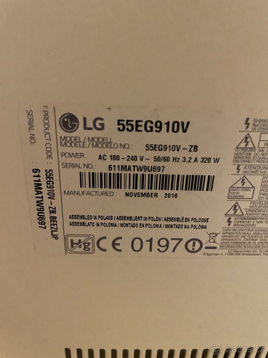 LG TV prohnutá 55EG910V - 3