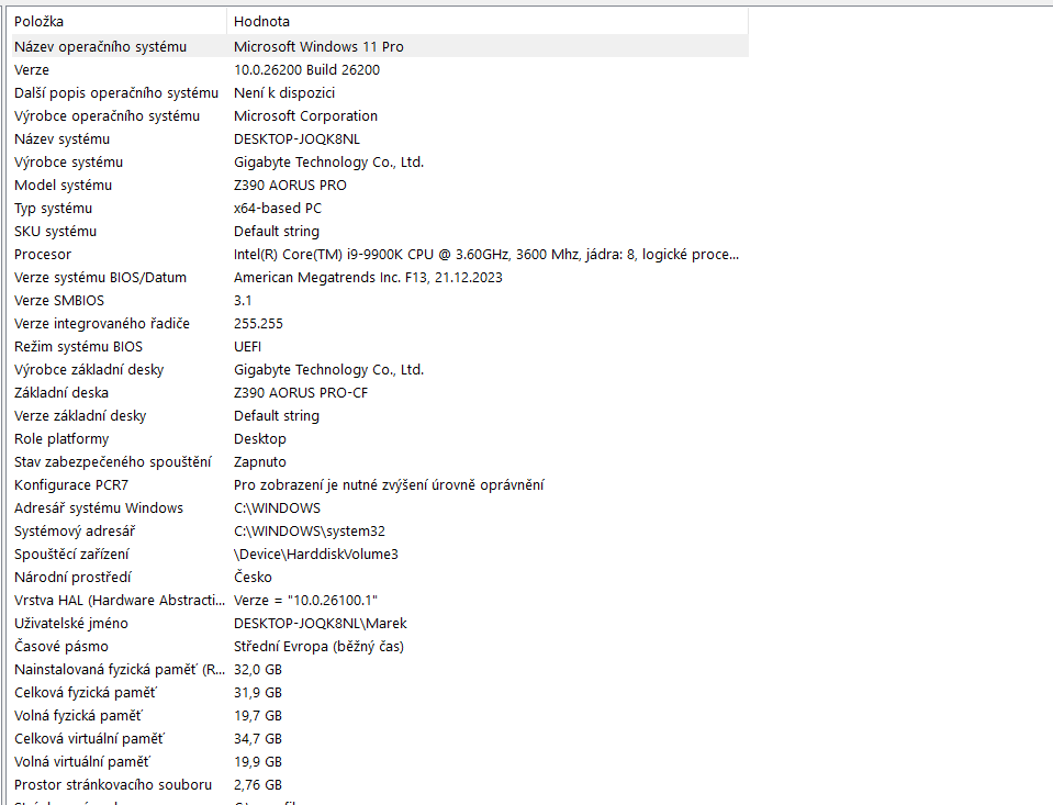 Prodám herní počítač I9 + RTX 3070 + 32GB RAM - 3