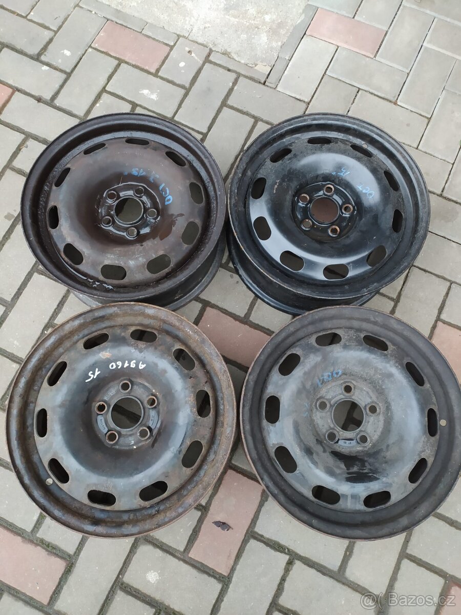 Prodám plechové disky 5x100 15" - 3