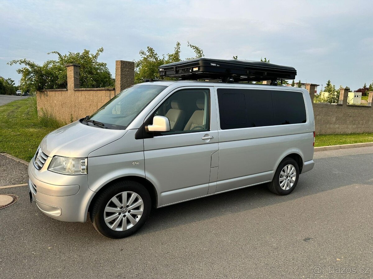 VW Multivan T5 1.9 TDI 75kW + střešní stan + markýza, servis - 3