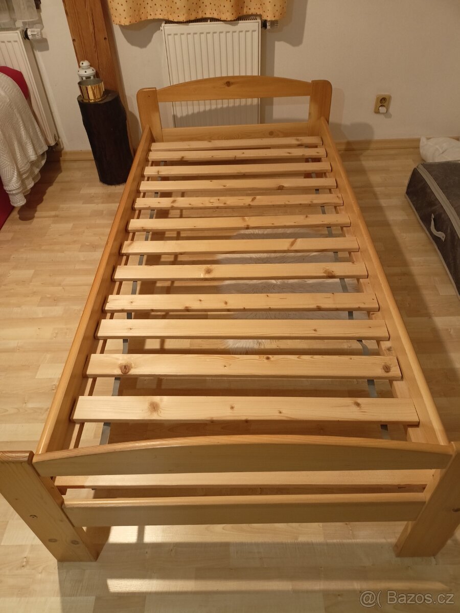 Dřevěná postel z masivu - jednolůžko - 3
