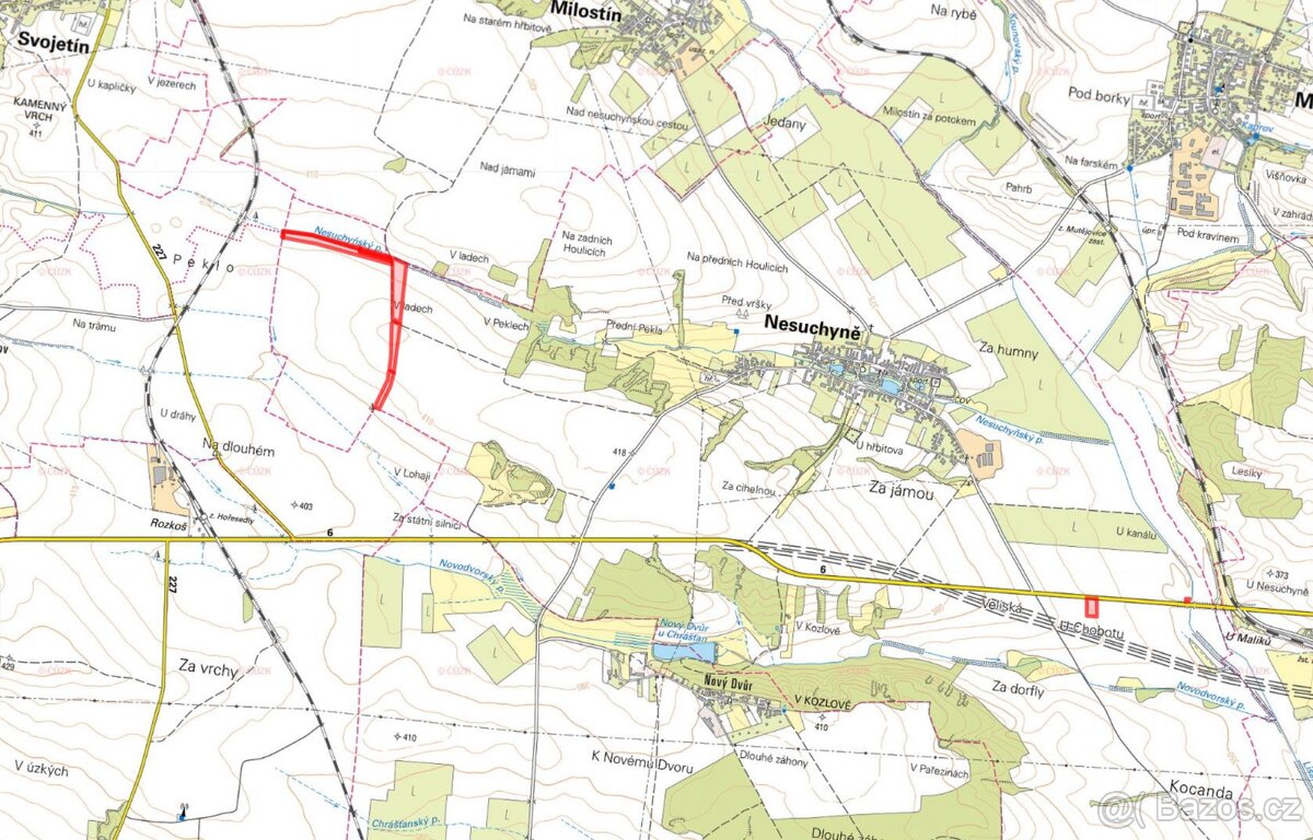 Zemědělská půda, prodej, Nesuchyně, Rakovník - 3