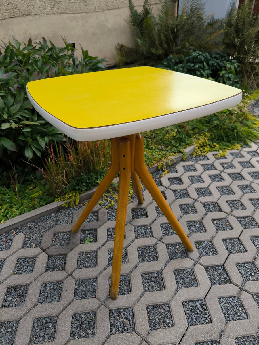 Retro stolek s umakartovou deskou - Brusel Expo 58 - 3