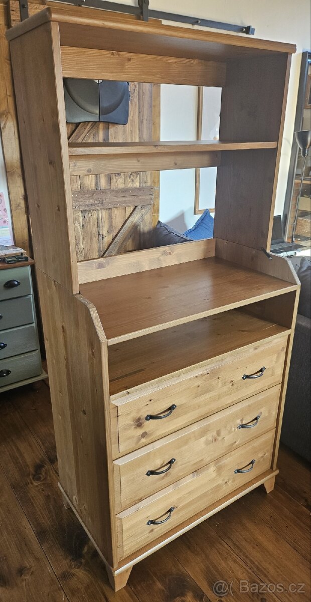 Komoda Ikea Diktad/Leksvik mořidlo antik - 3